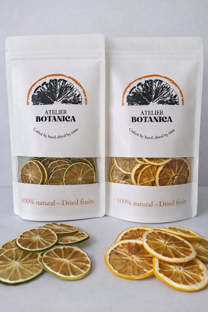 Gedroogde limoenschijfjes en sinaasappelschijfjes 2 x 100g – cocktail garnering, thee, decoratie