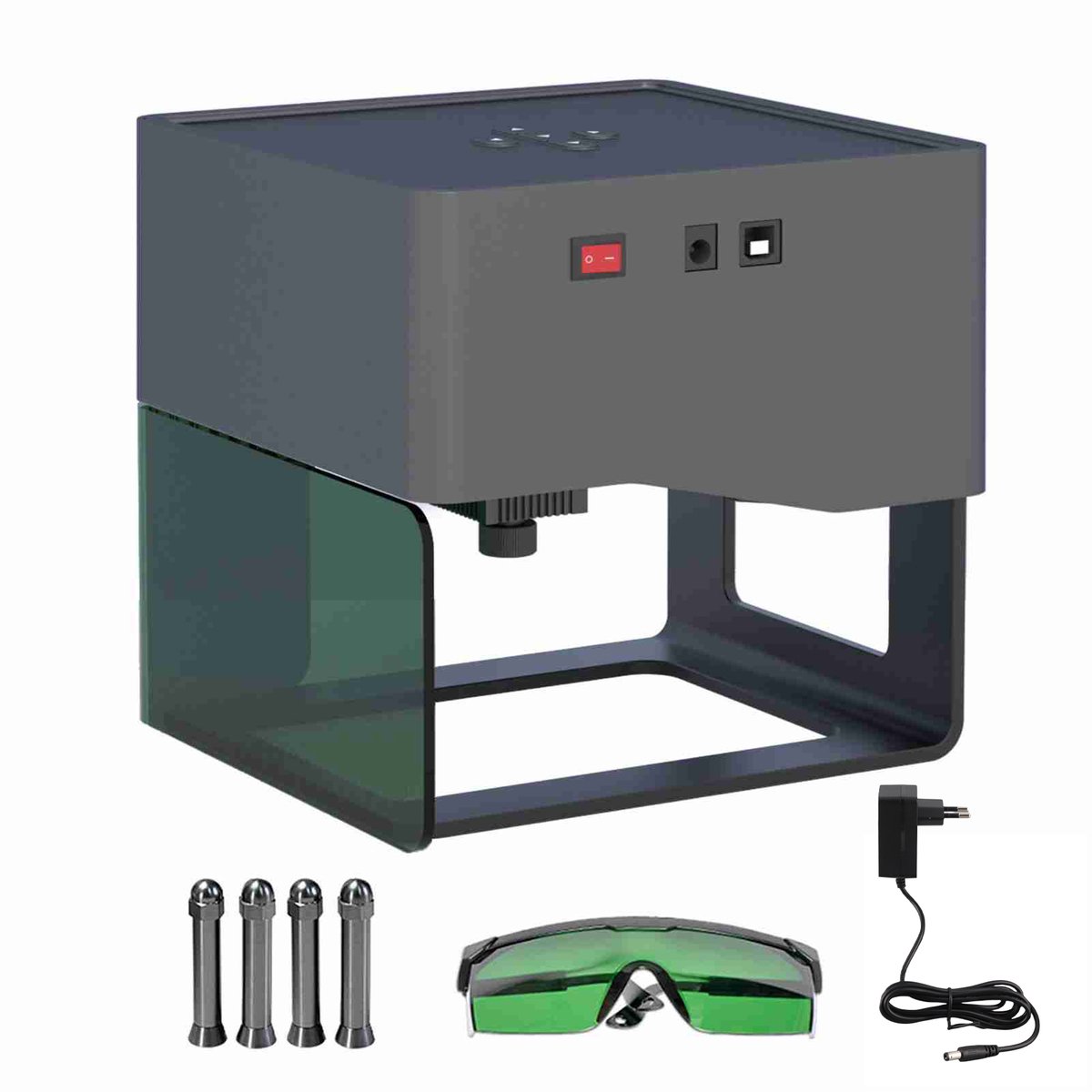 Laser Graveermachine – 3W & 80x80 mm – App & Bluetooth Bediening – Voor DIY Graveren – Met Veiligheidsbril