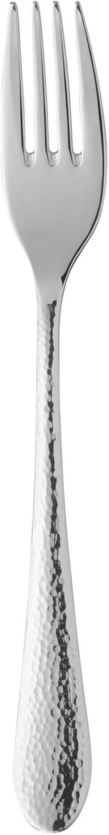 Dinervork - Eetvork Tafelvork - Dagelijks Diner - Hamerslag Design Ergonomisch - 21 cm - Zilver