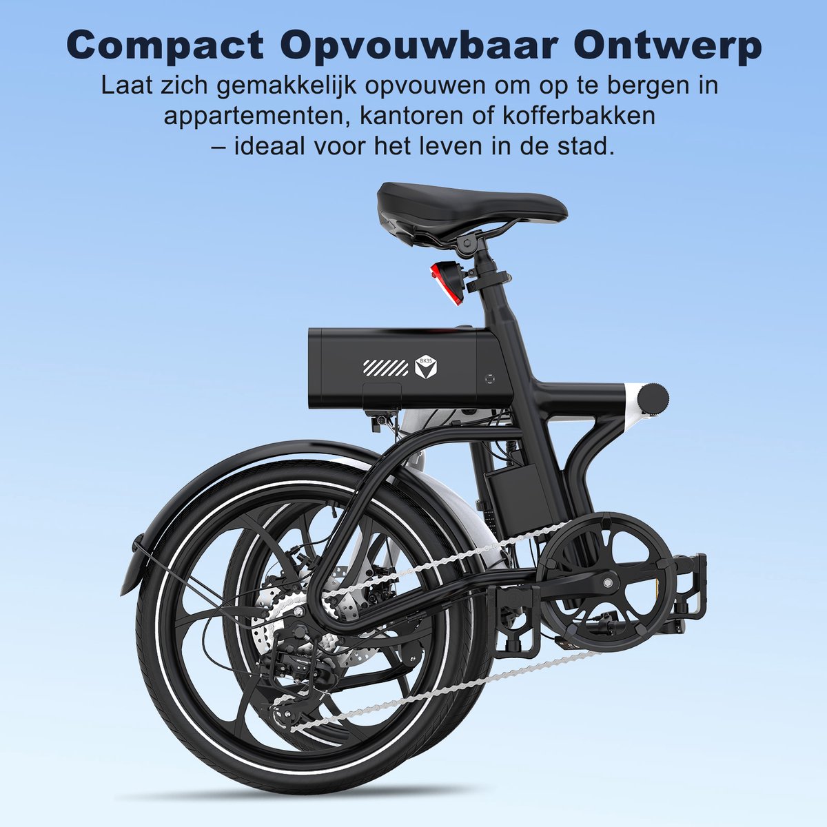 Hitway Elektrische Fiets BK35S Pro - Trendy 20 Inch City Commuter EBike met Afneembare 36V 9Ah Lithium Batterij - Opvouwbaar E-Bike met 250W Motor - APP Bediening - IP54 Waterdicht – foto 6