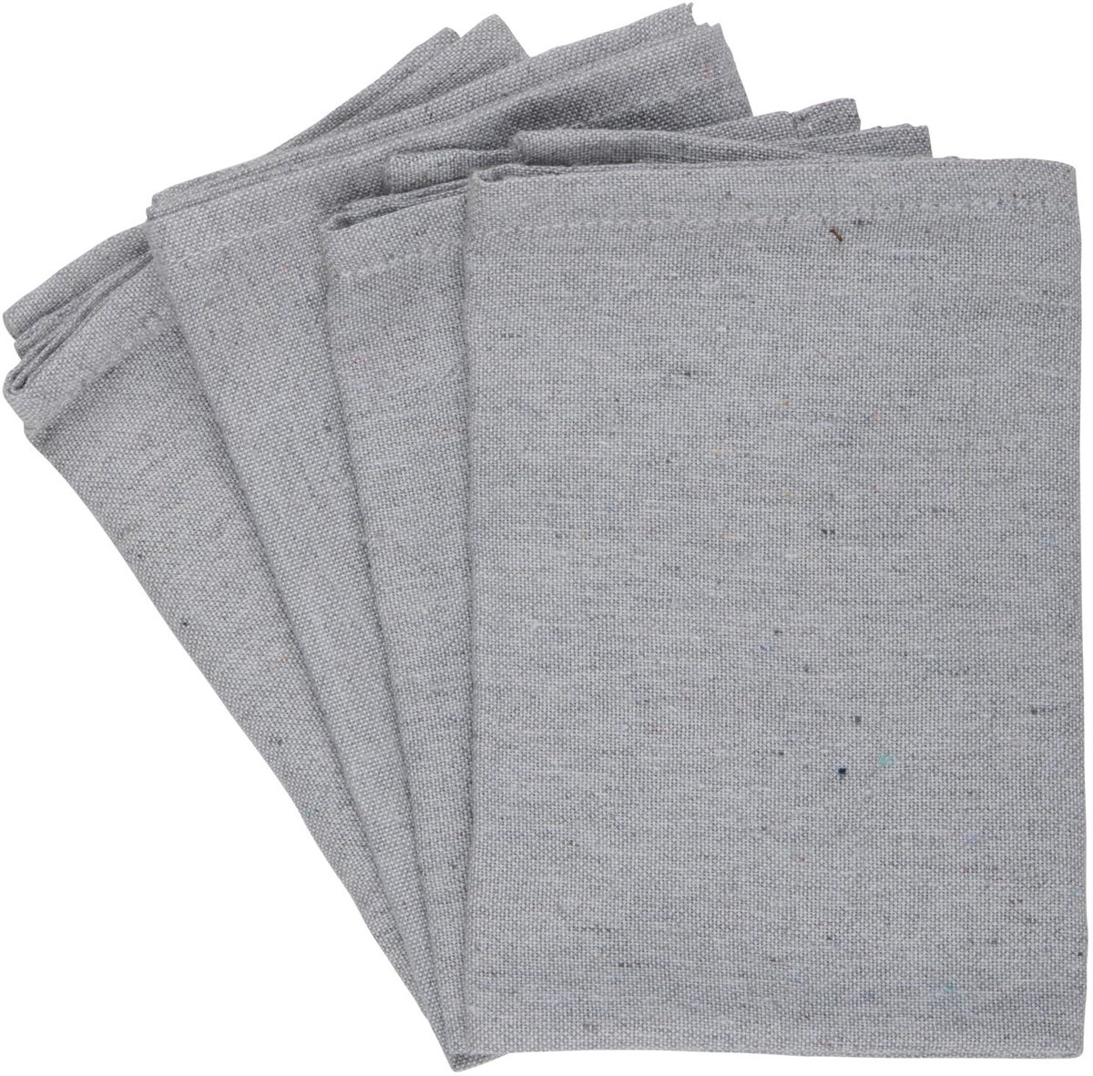 Arti Casa Servetten Set van 4 - 35 x 35 cm - Herbruikbaar - Katoen/ Polyester - Grijs