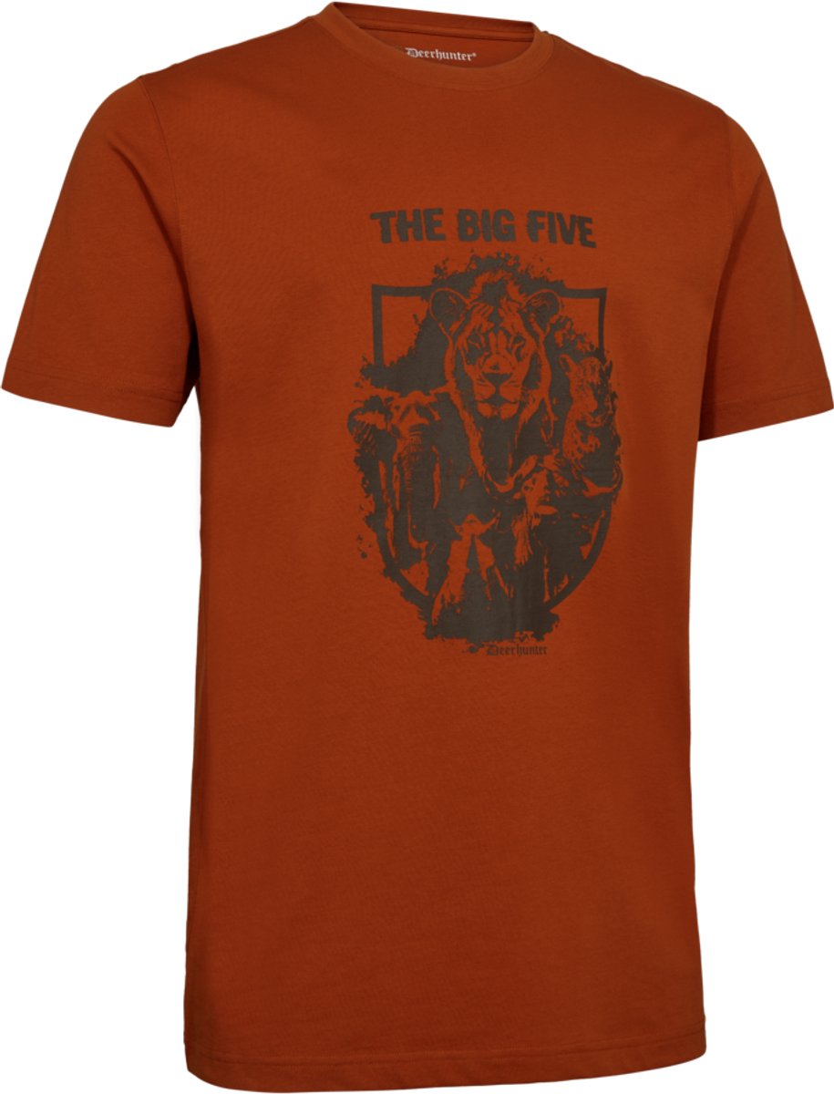 Deerhunter Weston T-shirt Outdoor T-shirt Scandinavisch T-shirt Korte mouw 2XL Oak Rust