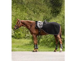 Paarden Rijdeken - Nierdeken Fleece - Paardrijden Comfort - Zadeluitsparing Design - Zwart Roségoud