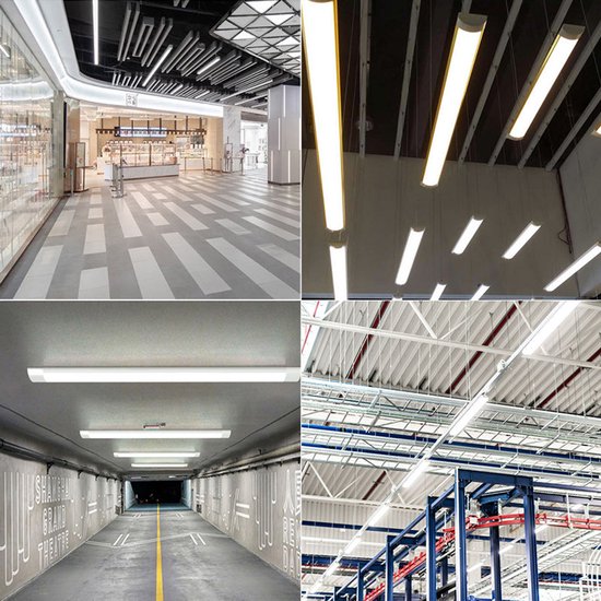 150 cm 72 W LED - Rule (Pack de 10) - Lumière Wit - Plastique - Pack de 10 - Wit neutre 4000 K - 5500 K - SILUMEN