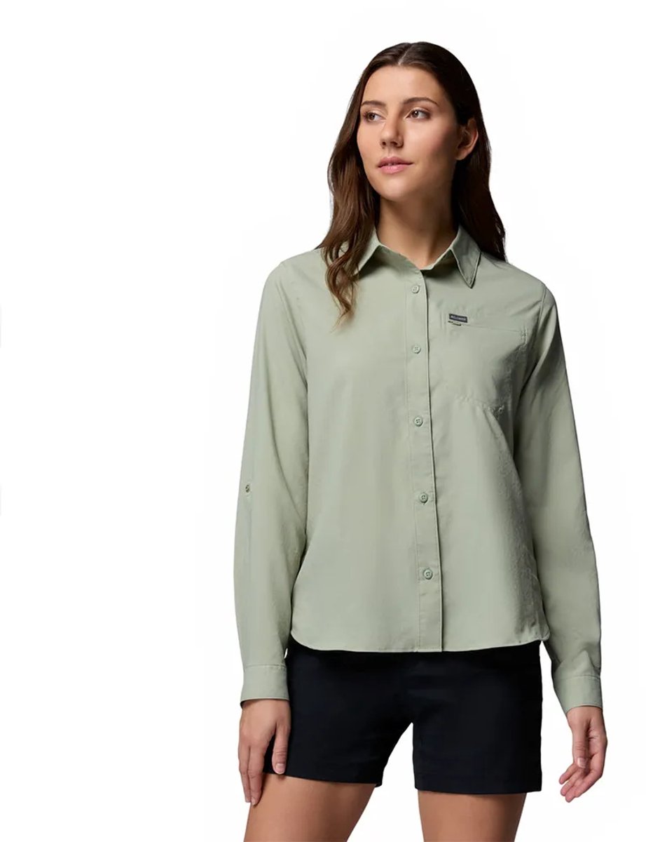 Columbia Silver Ridge™ Utility Ii T-shirt Met Lange Mouwen Groen L Vrouw