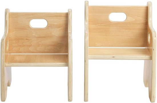 Kinderstoel Houten - Peuterstoel - Zelfstandig Zitten - Duurzaam Ontwerp - 65 Inch Zithoogte van Merkloos — afbeelding 4