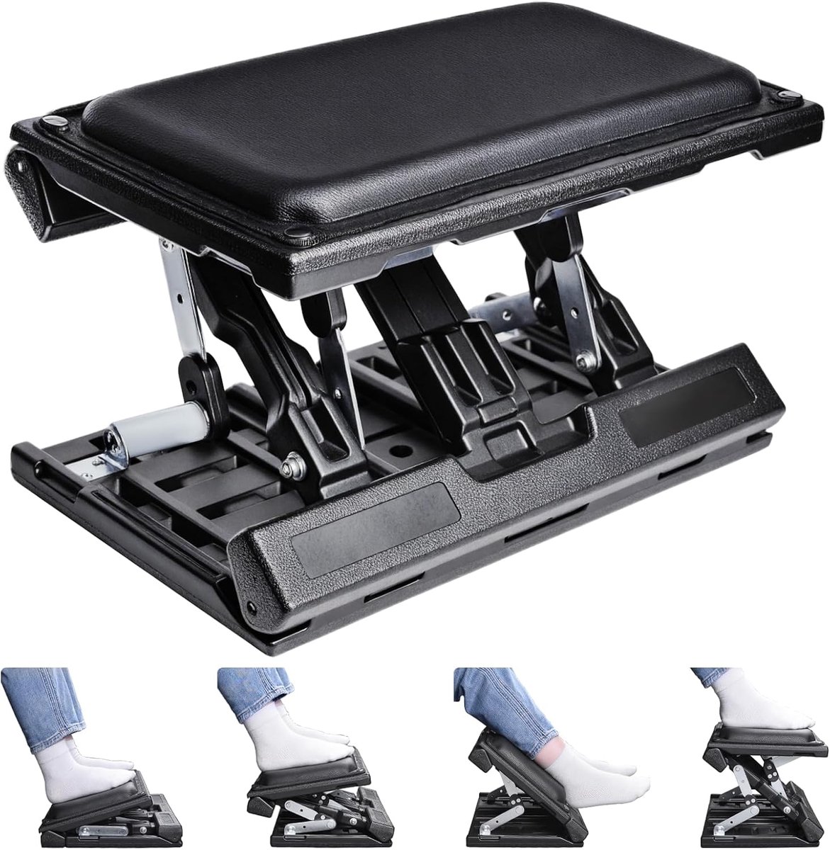 Voetsteun Bureau - Ergonomische Ondersteuning - Comfortabel Zitten - In hoogte verstelbaar - 325 x 9 x 41 cm