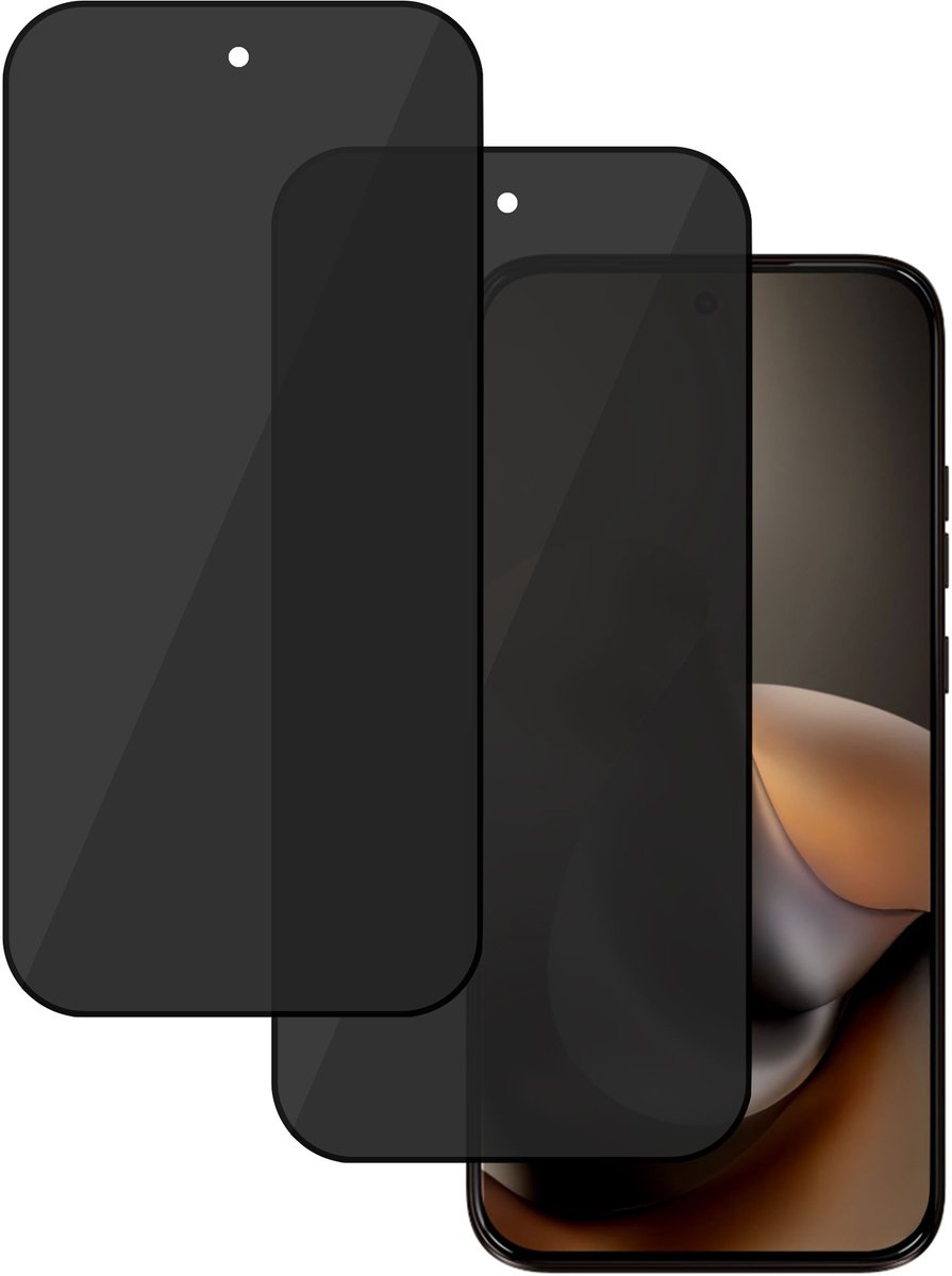 Proteq Privacy Screenprotector 2x geschikt voor Motorola Moto G67 – Gehard Glas – Anti Inkijk – Rounded – Proteqt+
