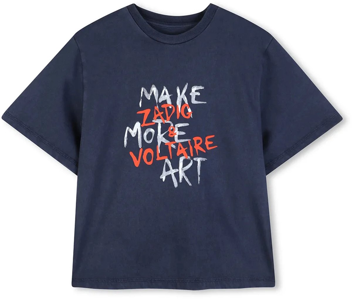 Zadig & Voltaire X60580 T-shirt Met Korte Mouwen Blauw 16 Years Jongen