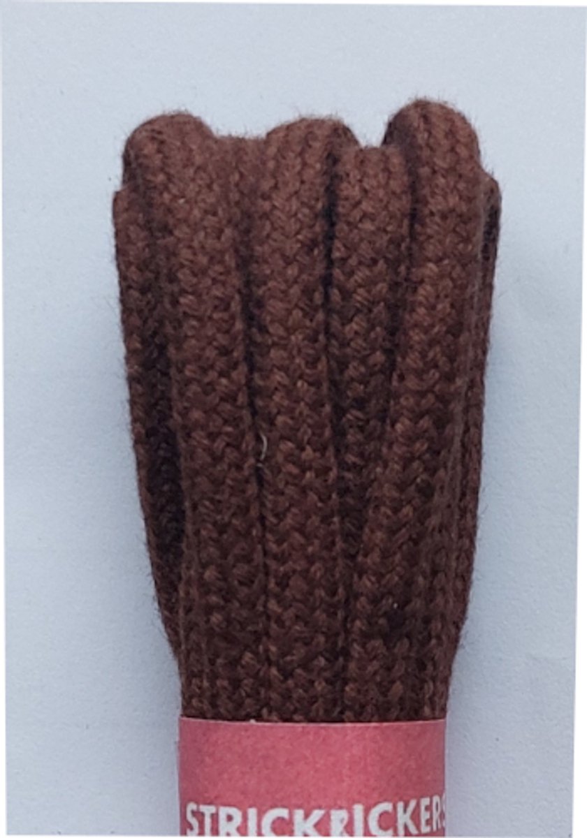 Strickers Veter - Middel Bruin - Extra Dik Rond - Lengte 120 cm - Dikte 4,5 mm - Schoenveter