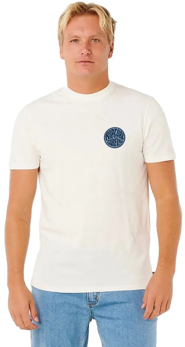 Rip Curl Streamline Palmy T-shirt Met Korte Mouwen XL Man Bone
