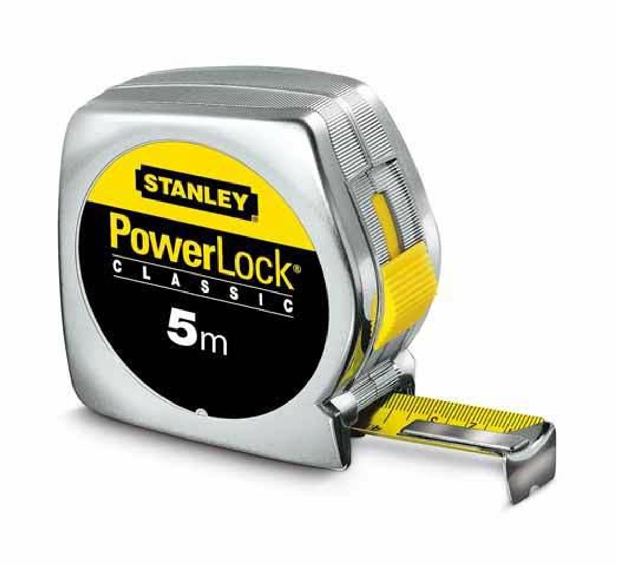 Stanley PowerLock - Rolmaat - 3m - Chromen Behuizing - Mylar® Coating