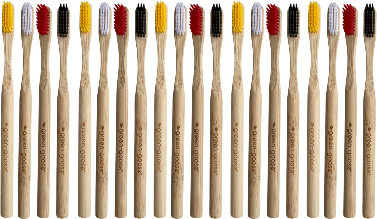Natuurlijke Bamboe Tandenborstel Tandenborstels Milieuvriendelijke Zachte Haren Fiber Tandenborstel Bamboe Tandenborstel Oral Care 20Stuk(s)