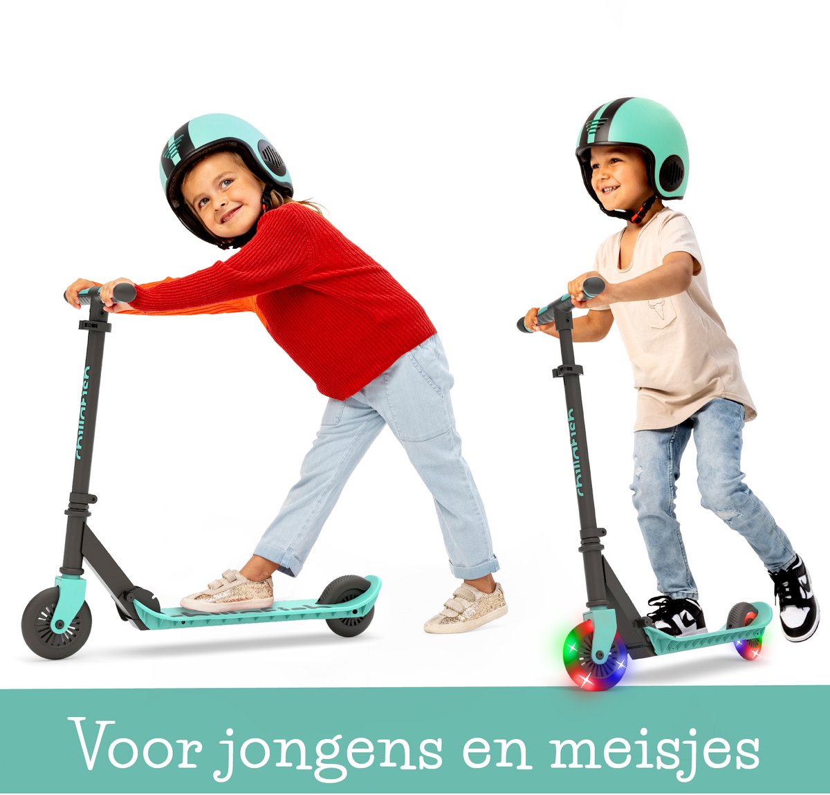 Chillafish Kinderstep jongens en meisjes vanaf 5 jaar met LED wielen - Blauw Groen﻿- Step met verstelbaar stuur en voetrem - Opvouwbaar en lichtgewicht met ABEC-5 wielen - Geen batterijen nodig - Model Flexxi Glow — afbeelding 6