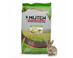 Mijten Rabby Balance - Konijnenvoer Korrel - Volledig Knaagdierenvoer - Uitgebalanceerde Konijnenkorrel - Natuurlijke Ingrediënten - 20kg