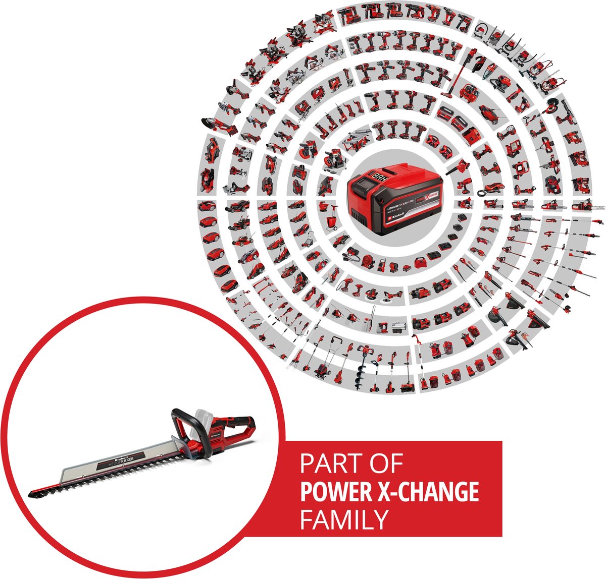 Einhell Taille-haie sans fil GE-CH 18/60 Li Solo - Power X-Change