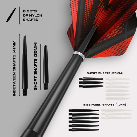 KOTO Pro Edition +KOTO Accessory Kit Steeltip Black 90 Pieces, Complete DartSet, Dartbord van KOTO — afbeelding 3