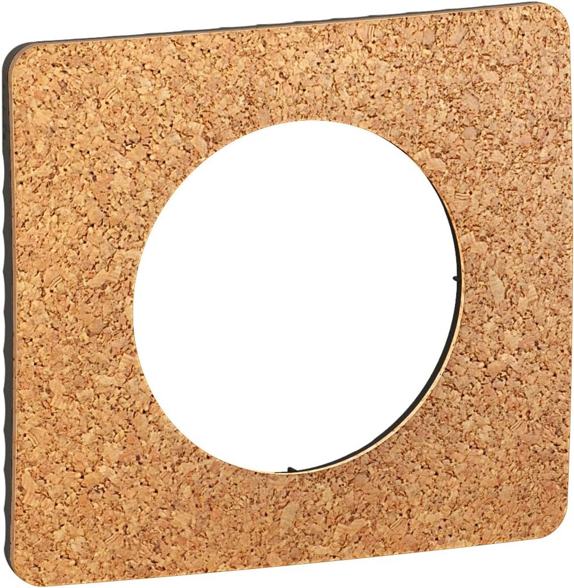 Afdekplaat Enkel - Wandcontactplaat - Stopcontact Afdekken - Leren Bekleding - Bruin