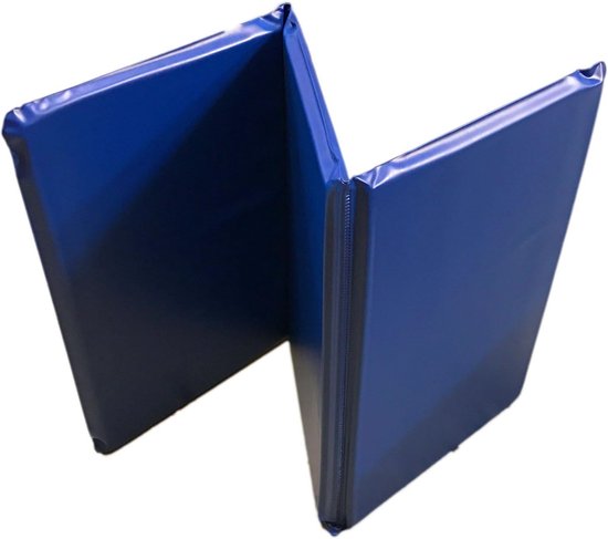 Opvouwbare Slaapmatten - Kinderkamer Matten - Slaapcomfort Kinderen - Drievoudig Opvouwbaar - 2.5 cm Dik - Blauw — afbeelding 3