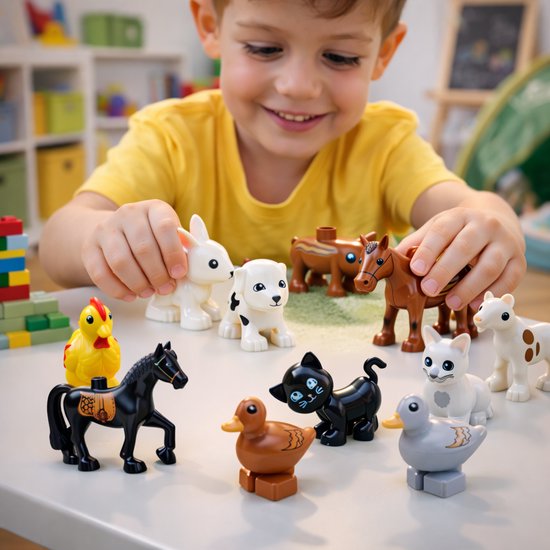 Dieren Speelset Boerderij – 12 Stuks – Geschikt voor Duplo van hunta — afbeelding 4