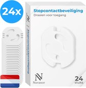 Nuvance Stopcontactbeveiliging - 24 Stuks - Kinderbeveiliging - NL - Stopcontact Beveiliging - Wit
