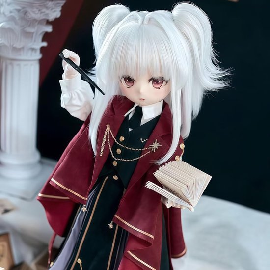 Poppenkleding Set - Actiefiguur Kleding - Poppen Aankleden - Magisch Gewaad Design - 1/4 BJD Schaal - Rood Zwart — afbeelding 4