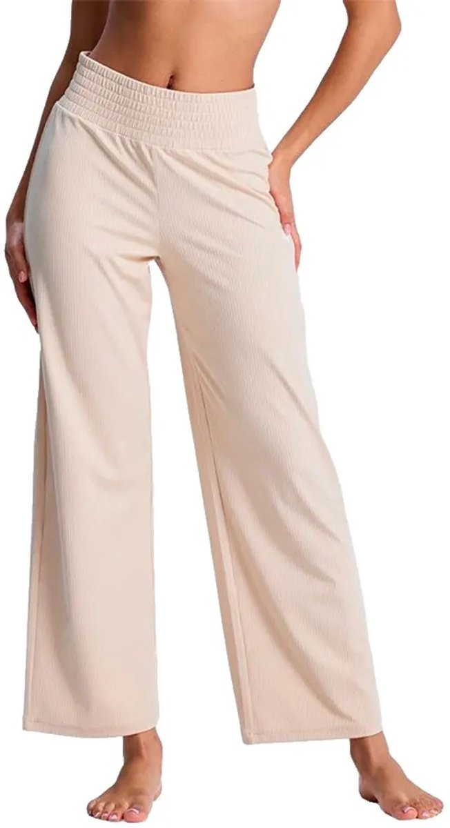 Roxy Rise & Vibe Rib Smoked Broek Vrouw Pebble