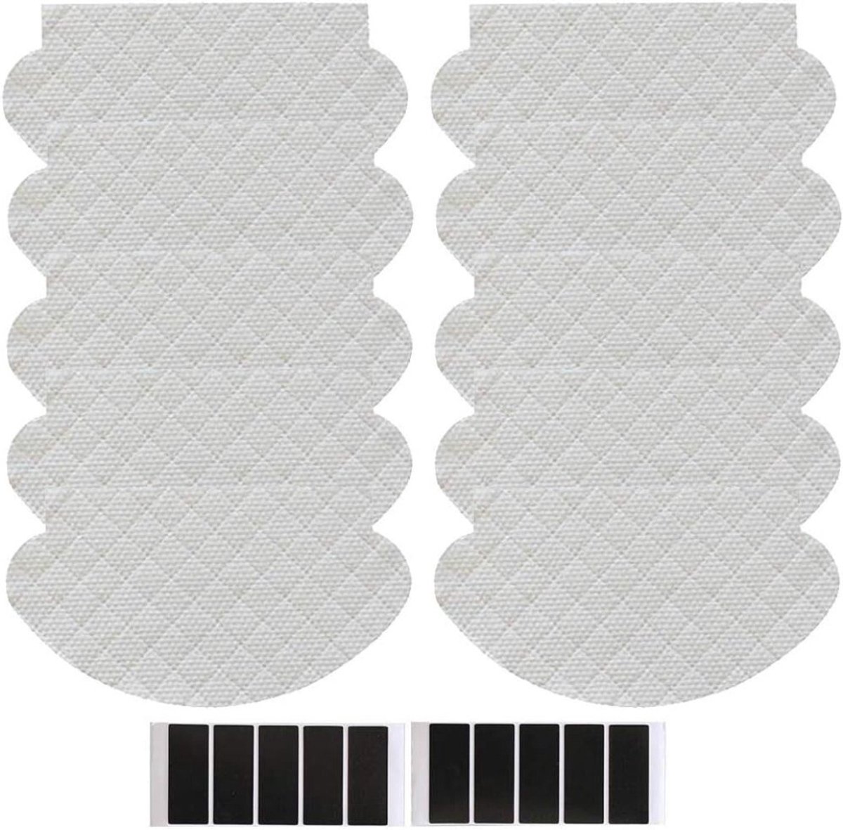 10 stuks dweildoeken geschikt voor ECOVACS DX55 T5 DV35 DV37 stofzuiger, inclusief 10 stickers.
