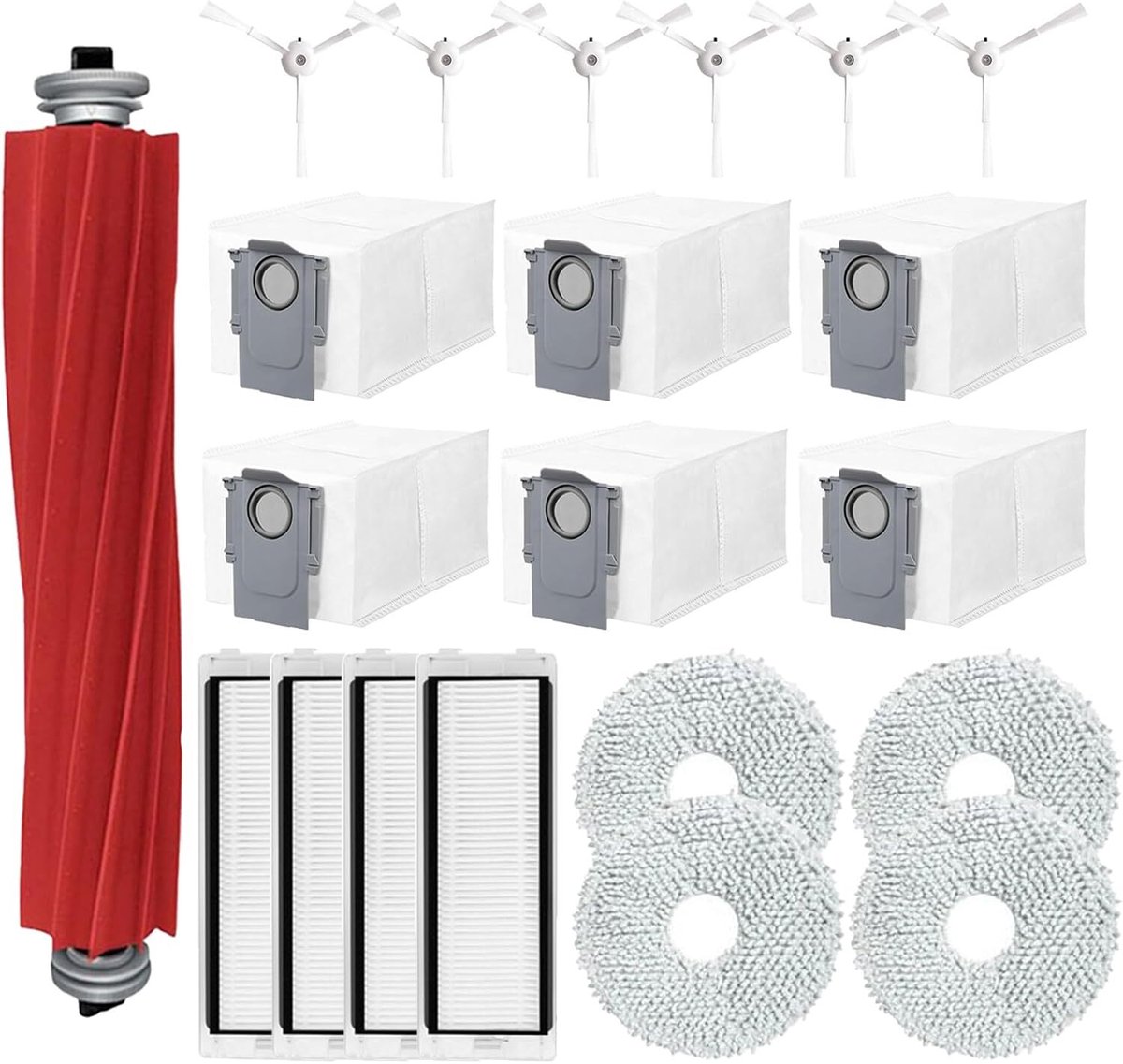 21-delige accessoireset geschikt voor Roborock Q Revo en Roborock P10 stofzuiger (wit)