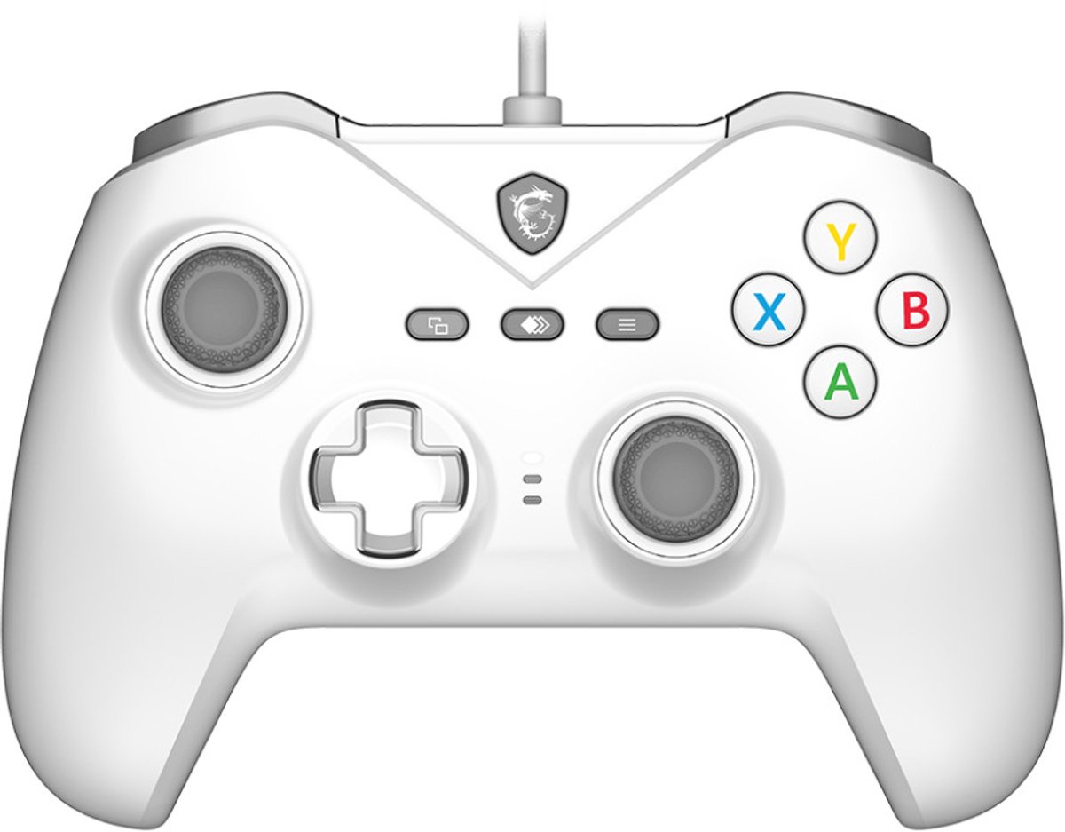 MSI FORCE GC200 WHITE game controller Wit USB Gamepad Analoog/digitaal Android, PC