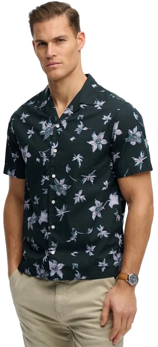 Superdry Cabana Print Overhemd Met Korte Mouwen S Man Blauw
