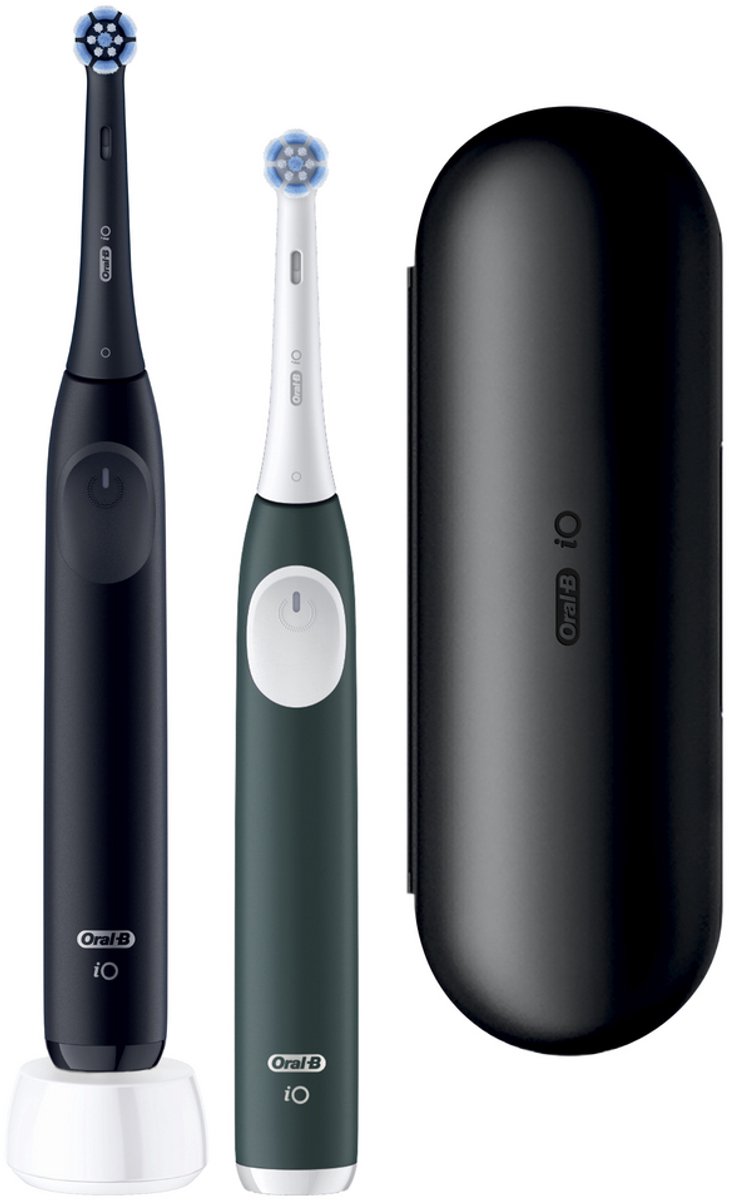 Oral-B iO2 Elektrische Tandenborstels - 2 Stuks - Night Black & Forest Green - afbeelding 2