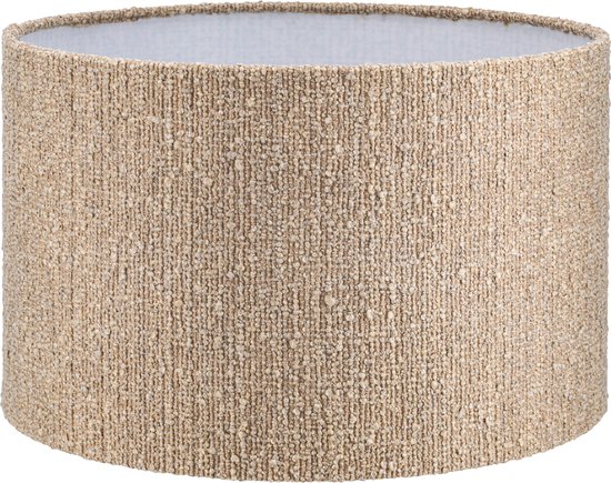 Abat-jour Cylindre - Himalaya bouclé beige - Ø 35cm, H 22cm