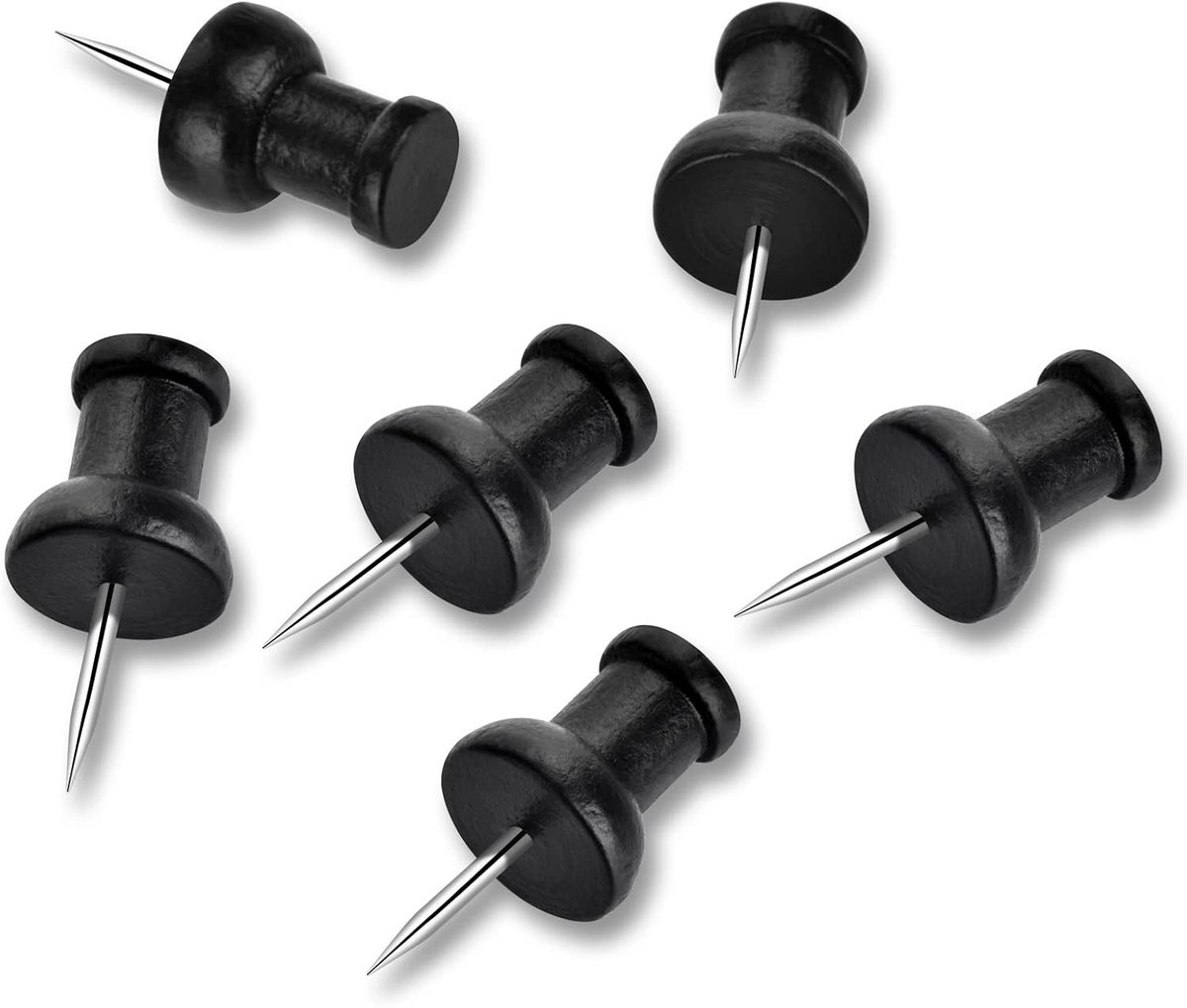 Kurk24 - Houten pushpins - 40 stuks - Zwart