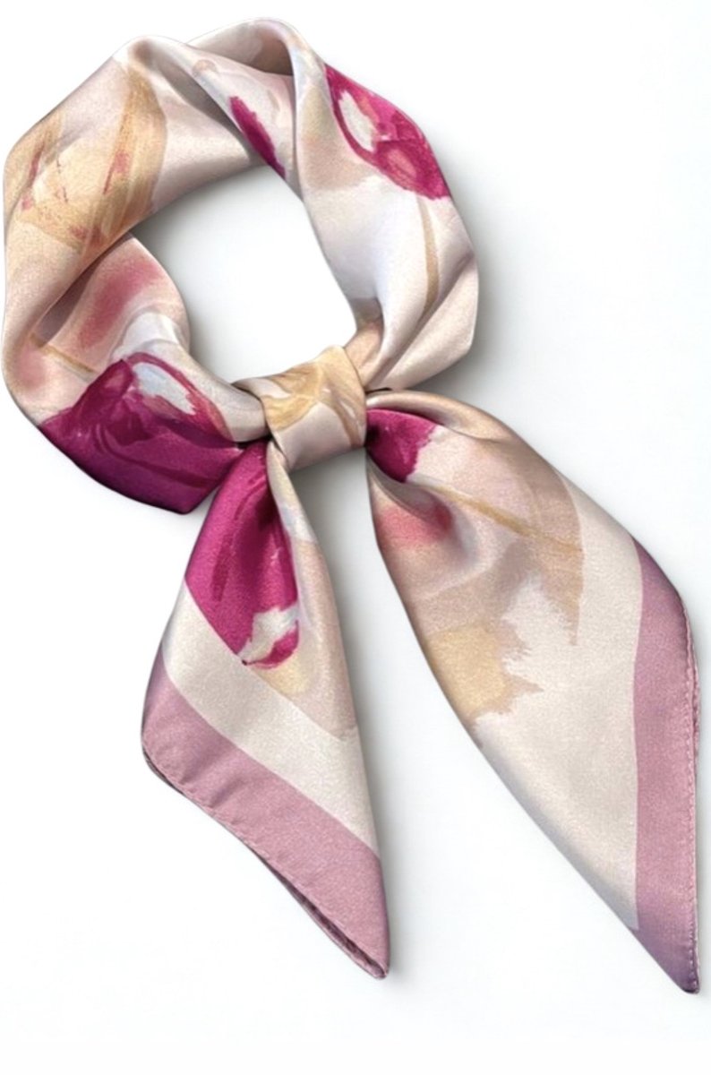 Sjaaltje met print -sjaaltje met paisleyprint - sjaal satijn look bandana - bandana met print - haarband - sjaaltje meerkleurig - vierkant sjaaltje met print - bandana sjaaltje - sjaal - sjaaltje unisex - scarf - mini sjaal - sjaaltje over broek -