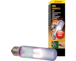 RONN® Warmtelamp reptielen - Daghittelamp, Breedspectrum Daglichtlamp, T10, 25W, E27 fitting - Wit - 4cm x 4cm x 14cm