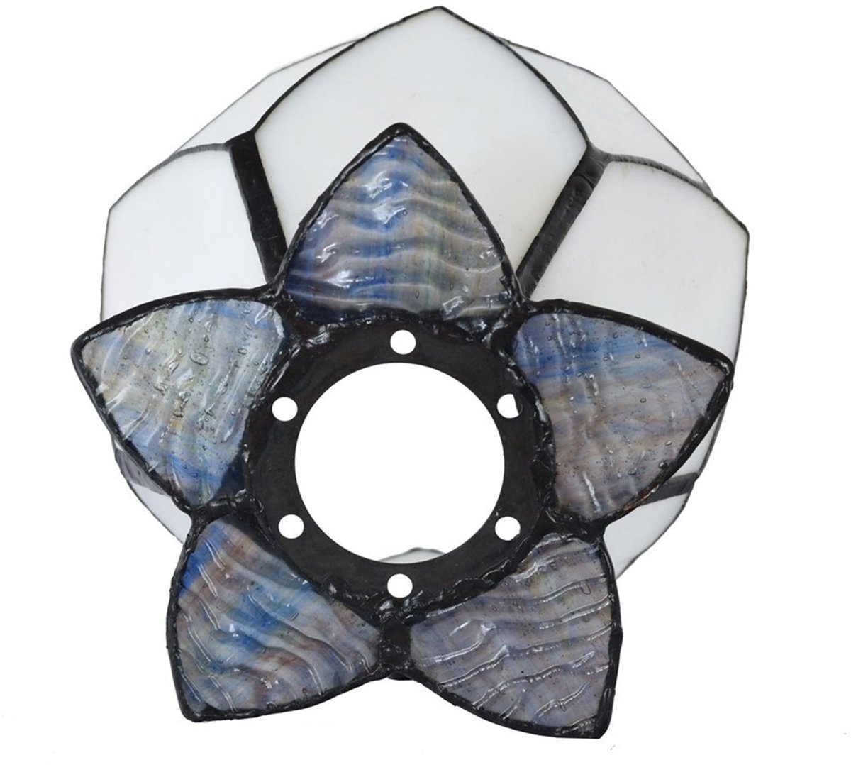 Tiffany Wandlamp / Plafonnière Lovely White Lotus 2 - Art Deco Trade