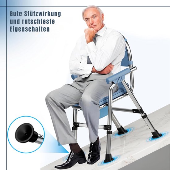 RONN® Toiletstoel - Toilet Seat Riser - Lichtblauw - ‎ 82cm x 58cm x 20cm van ronn — afbeelding 5