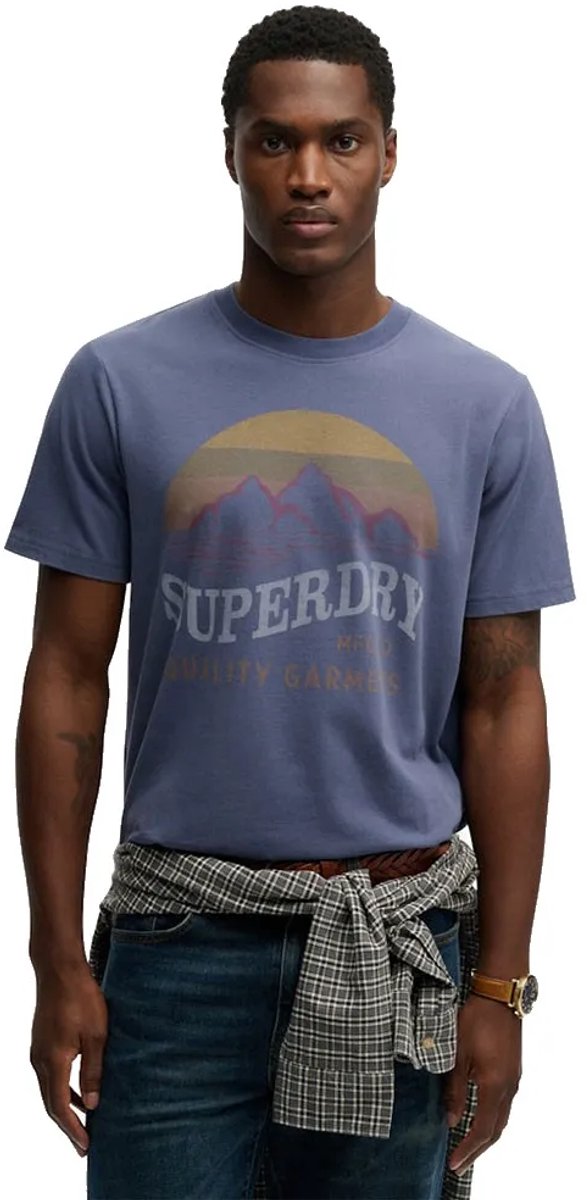 Superdry Outdoors Mountain Relaxed T-shirt Heren T-shirts Marineblauw