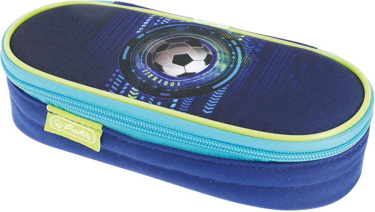 Herlitz Soccer - Tekenetui - Zonder Binnenwerk - Turkos - Granaten Binnenkant