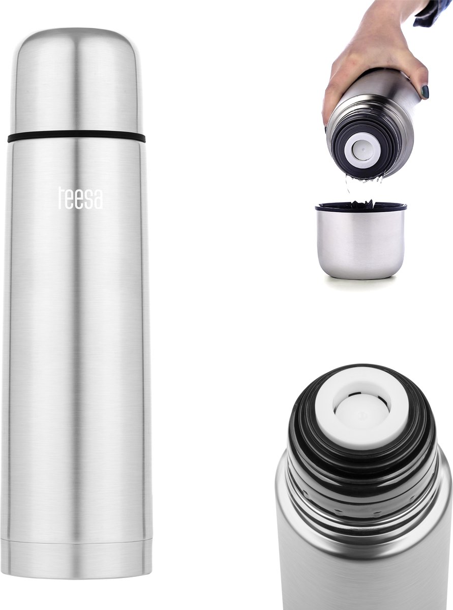 Teesa - Toeristische Thermosfles - 750 ml - Roestvrij Staal - 30cm