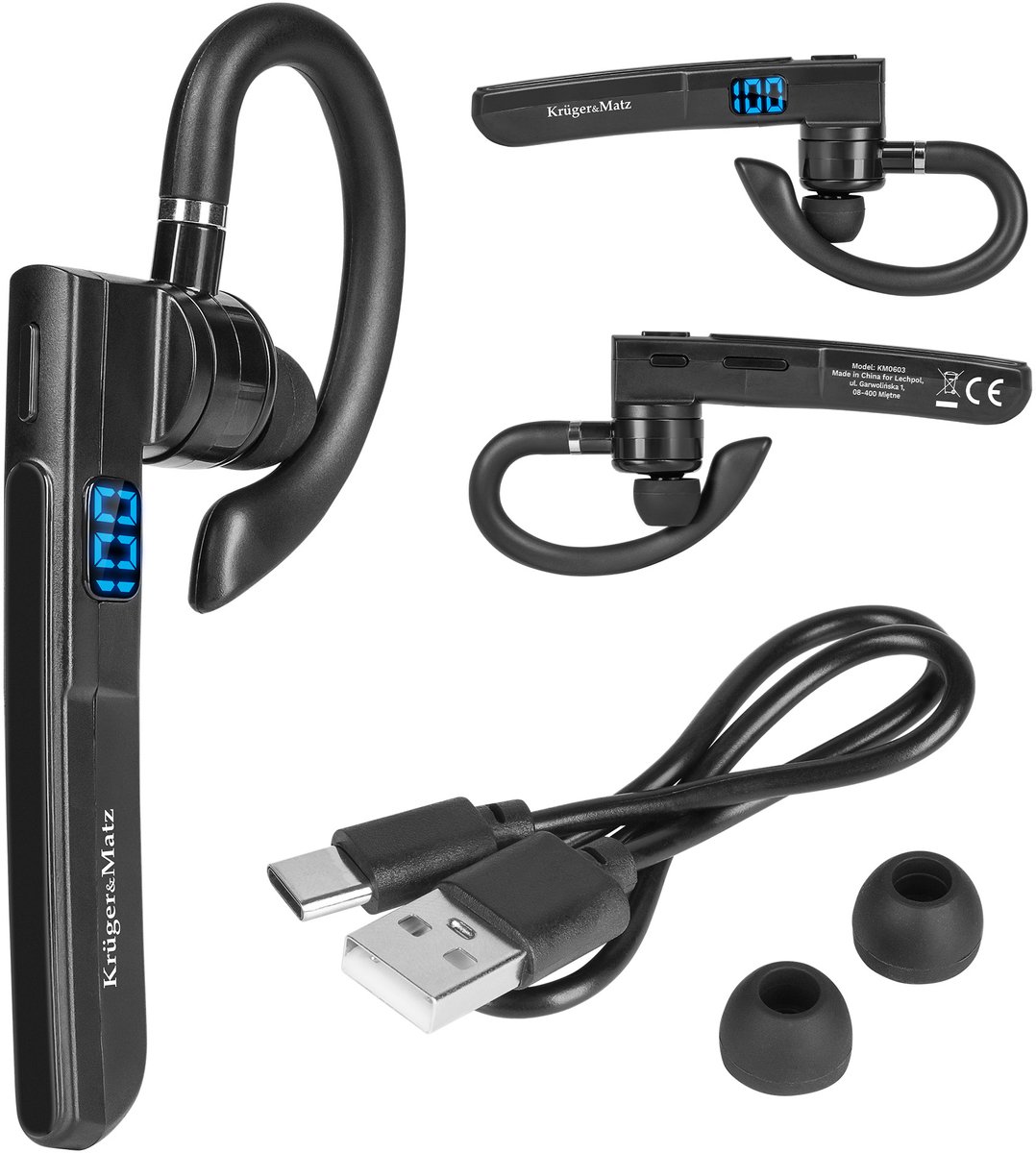 Krüger&Matz Traveler K16 - Bluetooth Hoesje - Ergonomisch - Lange Gesprekstijd