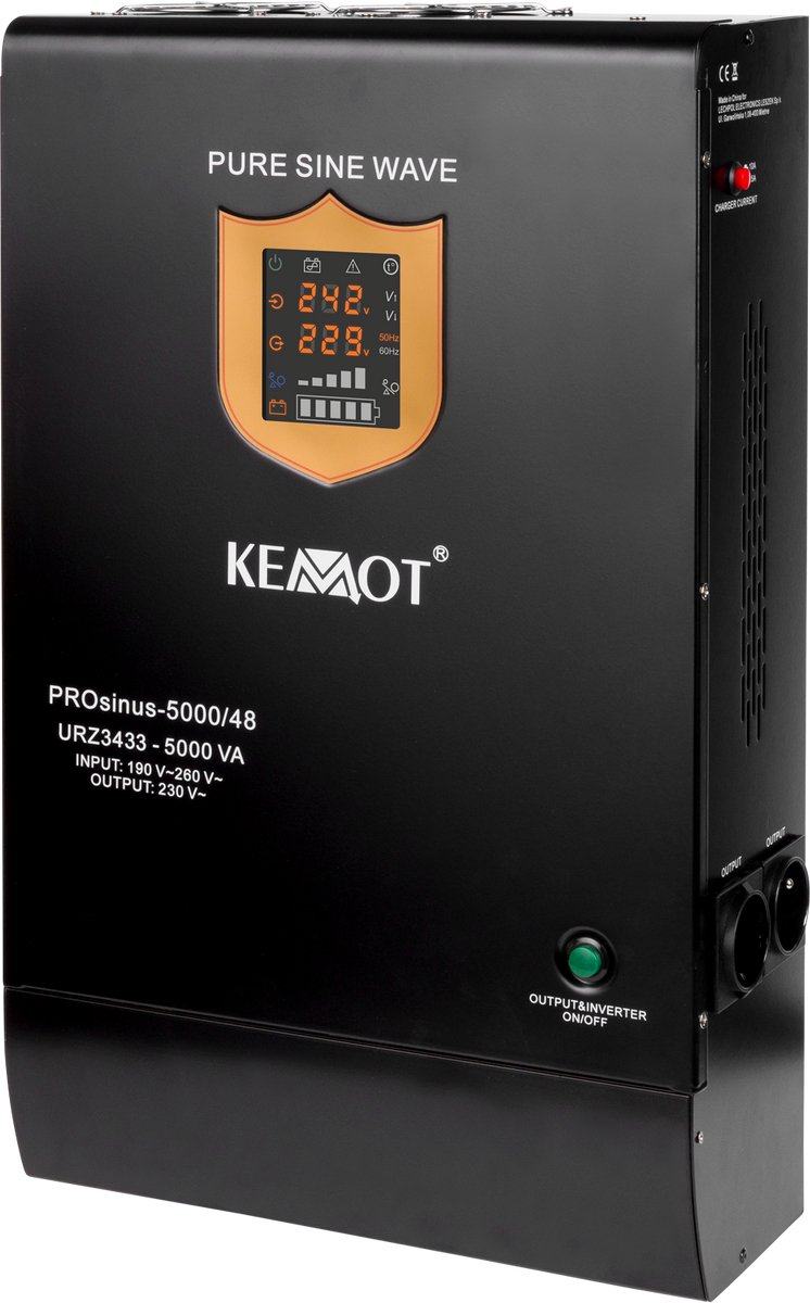 KEMOT PROsinus-5000/48 – Krachtige Wand-UPS met Zuivere Sinus