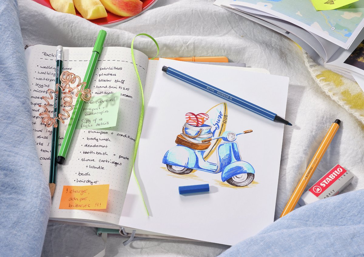 STABILO Pen 68 - Premium Viltstift - Rollerset - Set Met 30 Kleuren — afbeelding 7