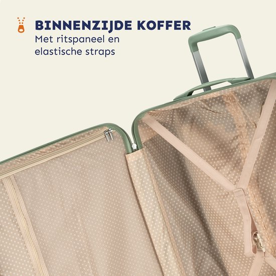 Princess Traveller Oceans – Grote Reiskoffer – Pure Sage – TSA-Slot – 98L koffer – 77x52x29 cm – GRS gecertificeerd