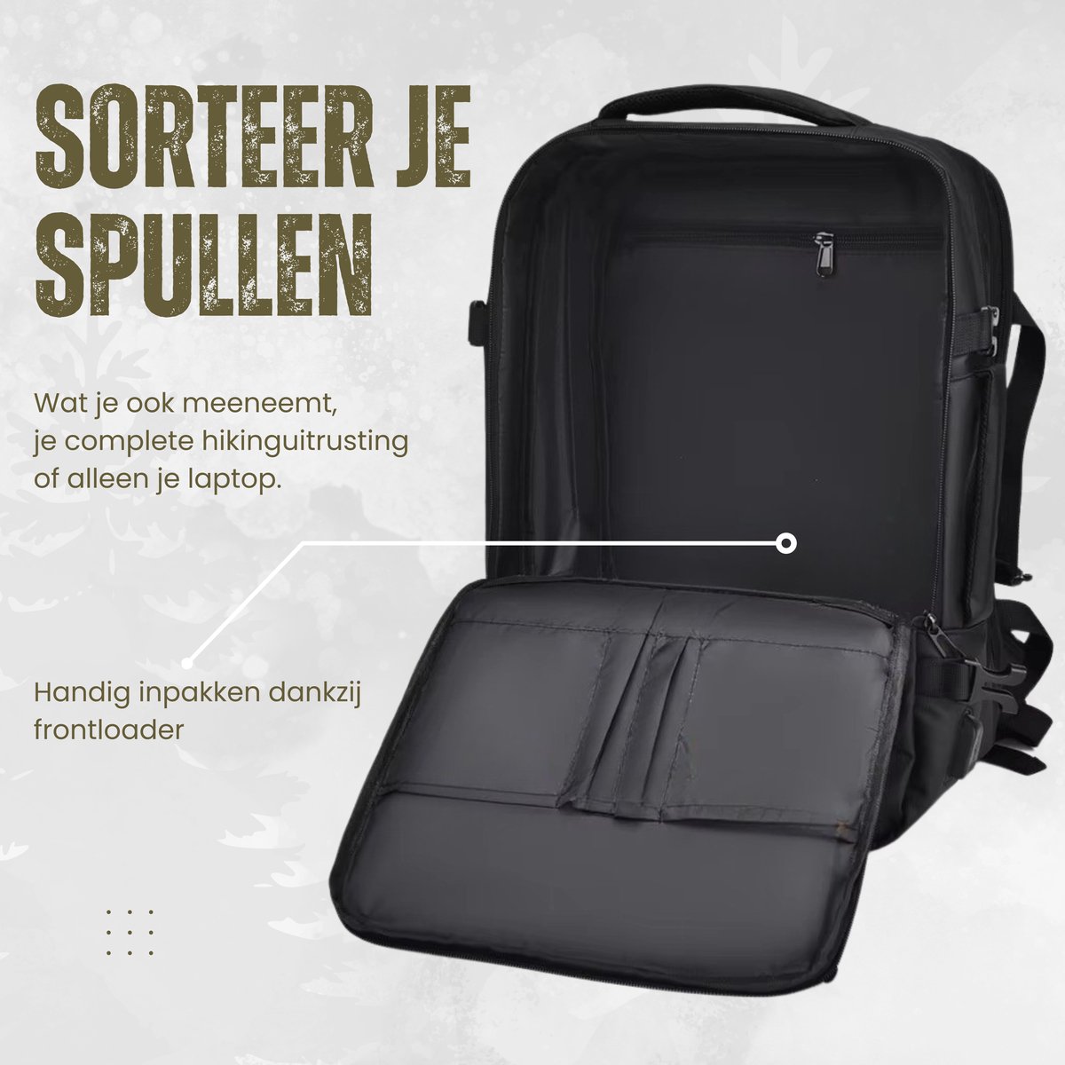 Altoura® TravelMate - Backpack - Waterafstotend - 60% Uitbreidbaar - Premium Rugtas - 60 Liter - Reistas - Handbagage - Schooltas - Dames/Heren - Waterdichte Rugzak - Travel Bag – foto 7