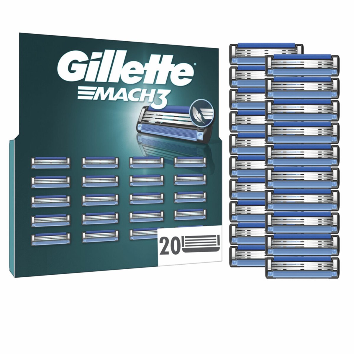 Gillette Mach3 Navulmesjes (20 stuks)