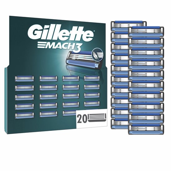 Gillette Mach3 Navulmesjes (20 stuks)