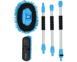 Protecton Auto wasborstel Set - 5-Delig - Wasborstel & chenille mop - Steel uit 3 delen - Maximale lengte 130cm - Gardena aansluiting