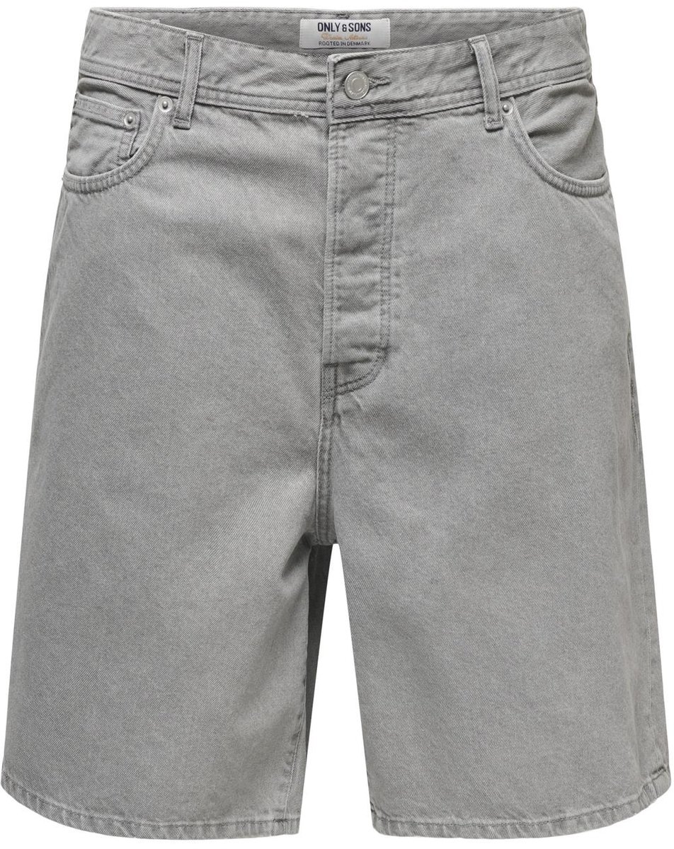 ONLY & SONS - ONSFADE PIM DNM SHORTS BOX - Mannen Shorts - Light Grey Denim Maat - XXL